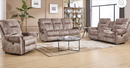 Ebello 6-Seater Recliner Sofa Set, Power Massage Recliner Chair, Manual Loveseat and 3-Seater Sofa with Hidden Storage & Cup Holders for Living Room, Light Brown