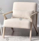 Bonzy Home Mid Century Modern Arm Chair, Wooden Handrail，Single Sofa Armchair for Living Room,Suitable for all ages，Beige