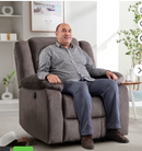 Ebello Power Recliner Chair for Big and Tal, Single Sofa for Living Room Chair, Brown