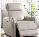 Ebello Power Swivel Rocker Recliner, PU Leather Electric Swivel Glider Chair with USB & Type-C Ports for Nursery, Living Room, Gray