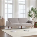 Ebello 64.96'' Loveseat Sofa, Comfy Short Plush Loveseat Couch with Overstuff Cushion, Solid Wood Frame, Modern Wide Seat for Bedroom Living Room, Office Couch, Gray