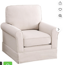 Ebello 30" Wide Bohemian Cotton Blend Vertical White Sloped Arm Swivel Accent Chairs for Adults,White