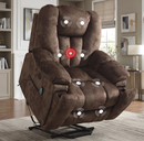 Ebello Large Power Lift Recliner Chair with Heat Massage, USB Ports - Ergonomic Recliner Chair for Elderly, Dark Brown