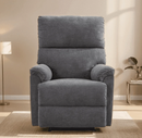Bonzy Home Electric Power Recliner Chair w/USB - Modern Fabric Reclining Sofa for Living Room & Bedroom, Comfortable Lounge Chair in Urban Gray