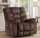 Bonzy Home XL Power Recliner Chair - 41" Wide Electric Massage Recliner with Heat & USB Charging, Overstuffed PU Leather Reclining Sofa for Living Room, Dark Brown