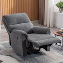 Bonzy Home Reclining Chair Sofa with USB Port Vintage Style Electric Recliner For Living Room and Bedroom, Grey