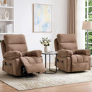 Bonzy Home 2 Pack Power Lift Recliner Chairs for Seniors with Massage and Heat, Electric Recliner Sofa Set with Side Storage Pockets for Living Room, Light Brown