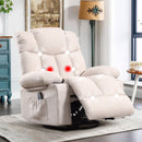 Bonzy Home Swivel Recliner Chair with Massage and Heat Cup Holders Manual Rocker Recliner for living Room