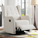 Bonzy Home Swivel Rocker Recliner Chair, Manual Reclining Single Seat, Adjustable Backrest, Modern Design