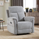 Bonzy Home Manual Reclining Chair, Modern Single‑Seat Recliner Sofa for Adult with Padded Armrests and Adjustable Backrest for Living Room, Bedroom & Reading Room, Light Gray