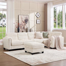 Bonzy Home L shaped Sofa Sets Modular Couch with Chaise for Living Room, Oat