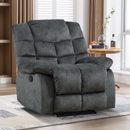 Bonzy Home Recliner Chairs for Living Room Manual Reclining Chair Single Sofa for Bedroom, Gray