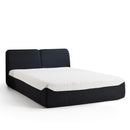 Ebello 16" Queen Mattress, 2-in-1 Memory Foam Futon Bed with Headboard for Cool Sleep & Pressure Relief, No-Assembly Bed in a Box, Black