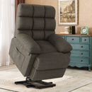 Bonzy Home Power Lift Recliner for Elderly, Electric Lift Recliner Chair with Overstuffed Back and Arm, Soft Upholstered Power Recliners with Side Pockets for Living Room, Remote Control, Breen