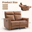 Bonzy Home Manual Recliner Sofa - Leather Reclining