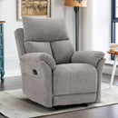 Bonzy Home Fabric Recliner Reclining Chair Manual, Modern Sofa Home Theater Seating for Living Room Bedroom Beige