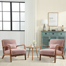 Bonzy Home Mid Century Modern Accent Chair Set of 2 for Living Room Pink