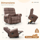 Bonzy Home Power Lift Recliner Chair with Massage & Heat - Extra Wide Electric Recliner for Elderly, Heavy Duty 350 lbs Capacity, Taupe Fabric