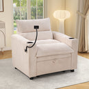 Ebello 3-in-1 Convertible Sleeper Sofa Chair Bed with Cup Holders & USB Ports
