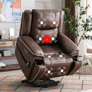 Bonzy Home Power Lift Chair Recliner Electric Massage Recliner with Cup Holders Suede Fabric for Living Room