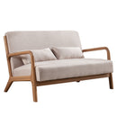 Bonzy Home Mid Century Modern Tufted Loveseat Chair，Beige
