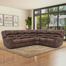 Bonzy Home Manual Recliner Sofa Set Adjustable Backrest, Reclining Chair Living Room Sets, Brown