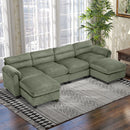 Bonzy Home Modular Sectional Sofa Couches for Living Room U-Shaped Sofa