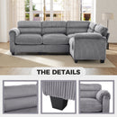 Bonzy Home Modular Sectional Sofa, L‑Shaped Couch, Ultra‑Comfort Seating – Configurable for Living Room & Family Room; Gray