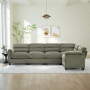 Bonzy Home Convertible Sectional Sofa, L‑Shaped Couch, Ultra‑Comfort Seating – Configurable for Living Room & Family Room; Green