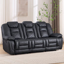 Bonzy Home Adjustable Backrest Manual Recliner Sofa Set Reclining Chair 3 Seats Theater Seating Living Room Sets