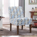 Bonzy Home Accent Chair Bohemia Upholstered Armchair Comfort Reading Chair with Wood Frame for Living Room