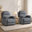 Bonzy Home Power Recliner Chair Set of 2 — Electric Recliner with Remote Control & Side Pockets, Compact Home Theater Seating for Small Spaces