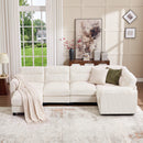 Bonzy Home L shaped Sofa Sets Modular Couch with Chaise for Living Room, Oat
