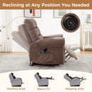 Bonzy Home Power Lift Recliner Chair with Massage & Heat - Extra Wide Electric Recliner for Elderly, Heavy Duty 350 lbs Capacity, Taupe Fabric