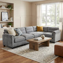 Bonzy Home Convertible Sectional Sofa, L‑Shaped Couch, Ultra‑Comfort Seating – Configurable for Living Room & Family Room; Gray