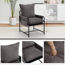 Bonzy Home Accent Chair Mid Century Modern Armchair with Metal Frame Upholstered Reading Chair Living Room Chairs for Bedrooms Living Room Home Office,