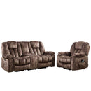 Ebello Power Lift Recliner Set, Power Recliner with Heat & Massage, Electric Reclining Loveseat with Storage Console, Hidden Cup Holders, USB & Type-C for Living Room, Dark Brown