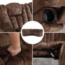 Bonzy Home Manual Reclining L-Shaped Sectional Sofa Set for Living Room