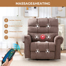 Bonzy Home Power Lift Recliner Chair with Massage & Heat - Extra Wide Electric Recliner for Elderly, Heavy Duty 350 lbs Capacity, Taupe Fabric