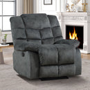 Bonzy Home Manual Recliner Chair for Adults with Adjustable Backrest, Modern Fabric Single Recliner Sofa Chair for Living Room & Bedroom, Gray