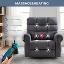 Bonzy Home Power Lift Recliner Chair with Massage & Heat - Extra Wide Electric Recliner for Elderly, Heavy Duty 350 lbs Capacity, Taupe Fabric