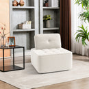 Bonzy Home 1-Seater Modular Sofa Couch Set, Variable Sectional Sofa with Oversized Soft Seat, Free Combination Armless Sectional Sofa Couch for Living Room, Bedroom (Cream, 1PCS)