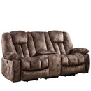 Ebello Power Lift Recliner Loveseat, Electric 2-Seater Reclining Sofa with Storage Console, Hidden Cup Holders, USB & Type-C for Living Room, Dark Brown