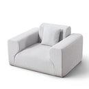 Ebello Oversized Chenille Accent Chair, Plush Upholstered Armchair with Removable Pillow for Living Room & Bedroom, No Assembly Required, Beige