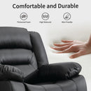 Black Faux Leather Power Recliner Chair