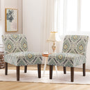 Bonzy Home Armchair Set of 2 Bohemia Modern Upholstered Accent Chair with Wood Frame for Living Room Bedroom Study Room, Easy Assembly