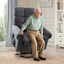 Bonzy Home Power Lift Recliner Chair with Massage & Heat - Extra Wide Electric Recliner for Elderly, Heavy Duty 350 lbs Capacity, Taupe Fabric