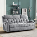 Ebello Design Manual Massage Recliner Chairs with Heat, with Side Pockets and Cup Holders Overstuffed Breathable Fabric Reclining Chair, Single Sofa Home Theater Seating