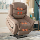 Bonzy Home Electric Recliner with Massage and Heat Dual Motor Large Power Lift Recliner Chair for Elderly Heavy Duty Reclining Chair for Living Room Camel