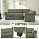 Bonzy Home Modular Sectional Sofa, L‑Shaped Couch, Ultra‑Comfort Seating – Configurable for Living Room & Family Room; Green